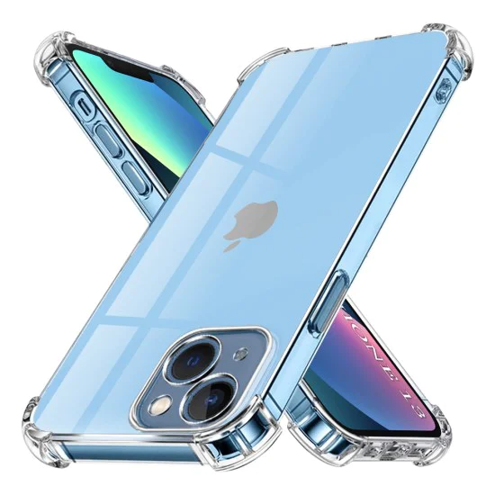 Калъф за iPhone 13 - Удароустойчив прозрачен силикон - прозрачен