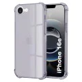 Калъф за iPhone 16e - Techsuit - Удароустойчив Clear Silicone - Опушено Черен