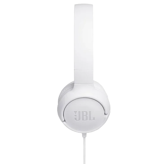 JBL - Слушалки Tune 500 - Чист бас, Сгъваем дизайн, Жак 3.5 мм - Бял