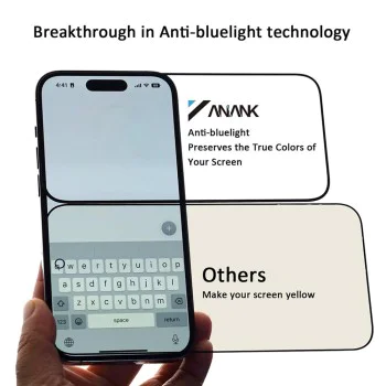 Протектор за протектор за екран със Син цвят - ANANK - 2.5D Anti - iPhone 14 Pro