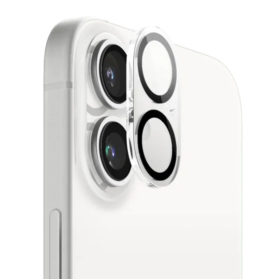 Протектор - Камера за iPhone 16 / iPhone 16 Plus - ANANK - Защита за камера - Прозрачен/Черен