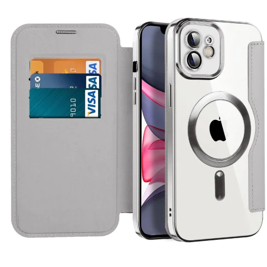 Калъф за iPhone 11 - SmartMag Book Case - Сив