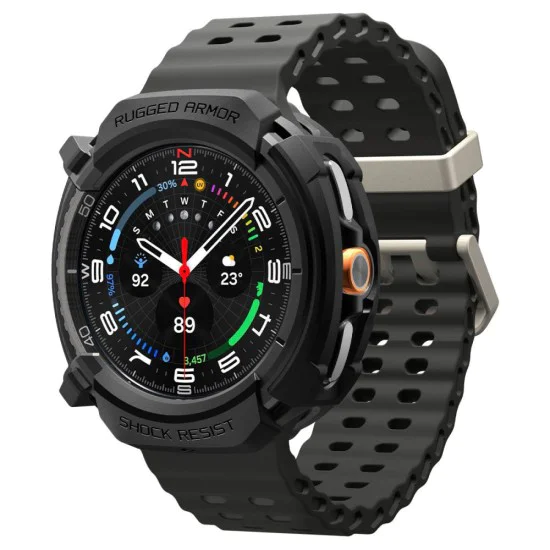 Каишка за Samsung Galaxy Watch8 Classic - Rugged Armor - Черен