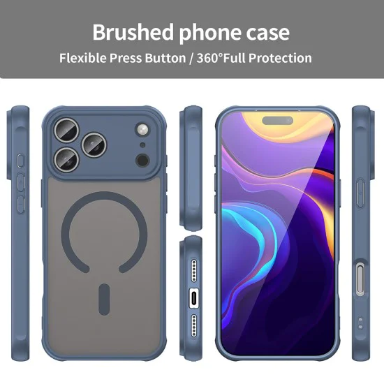 Калъф за iPhone 17 Pro Max - HaloFrost II MagSafe - Navy Blue