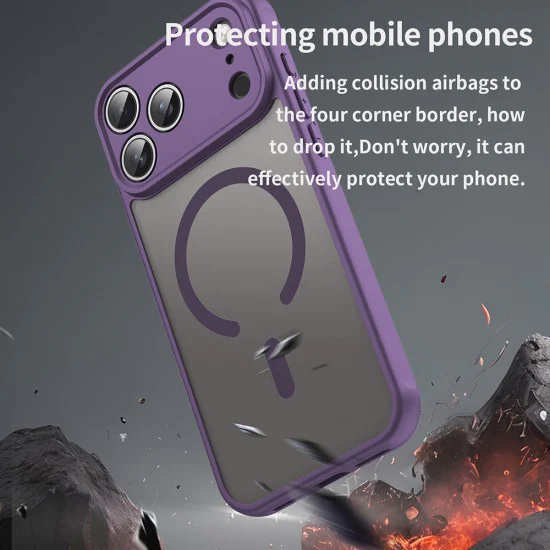 Калъф за iPhone 17 Pro - HaloFrost II MagSafe - Лилав