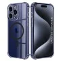 Калъф за iPhone 15 Pro - Techsuit - Удароустойчив Clear Silicone MagSafe - Опушено Черен