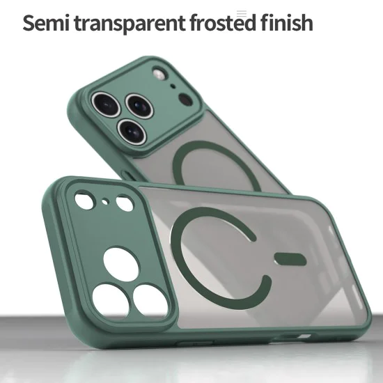 Калъф за iPhone 17 Pro - HaloFrost II MagSafe - Зелен