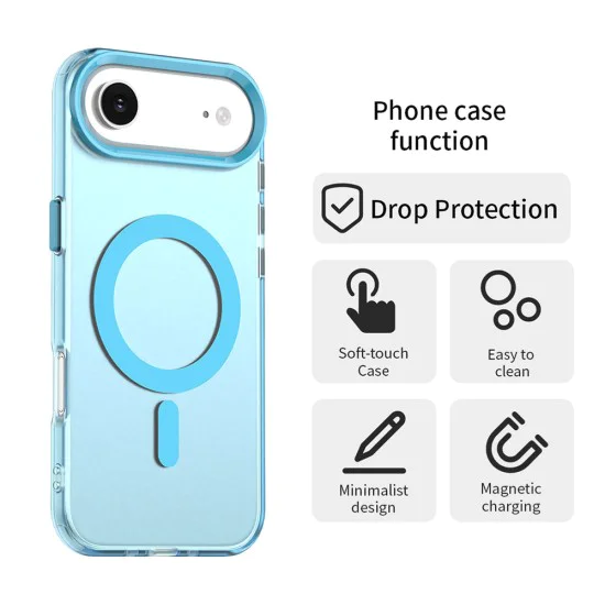 Калъф за iPhone 17 Air - CandyCase MagSafe - син