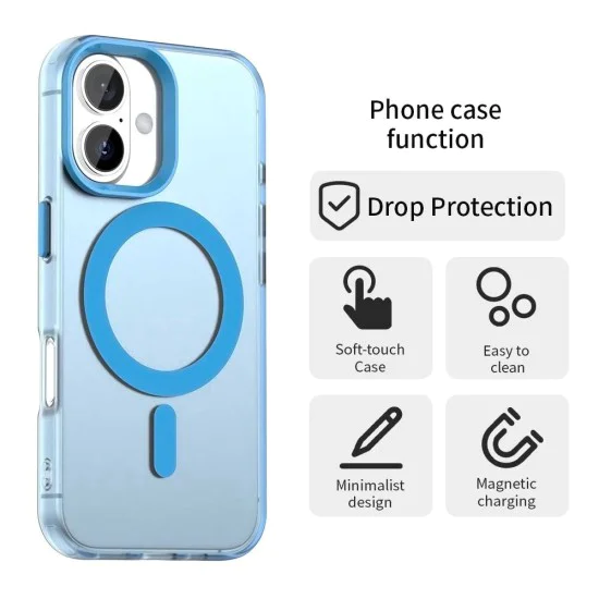 Калъф за iPhone 17 - CandyCase MagSafe - син