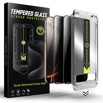 Протектор за iPhone 14 Pro - Techsuit - TitanGlass FullCover (2 броя) - Privacy