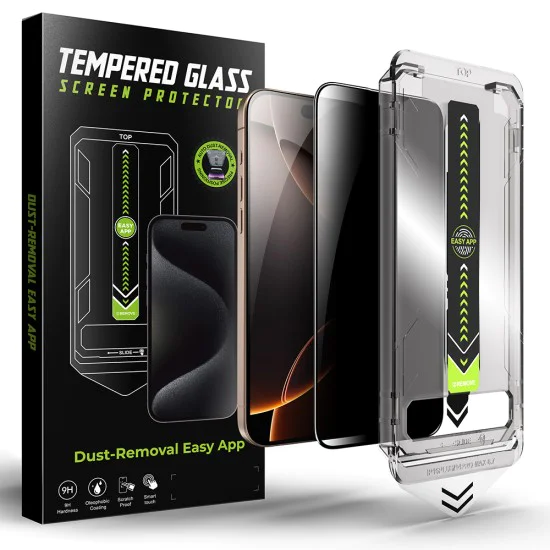 Протектор за iPhone 16 Pro / iPhone 17 - Techsuit - TitanGlass FullCover - Privacy