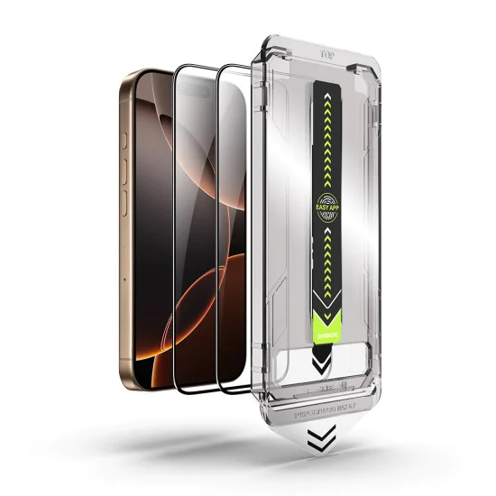 Протектор за iPhone 12 Pro Max - TitanGlass FullCover (2 бр.) - черен