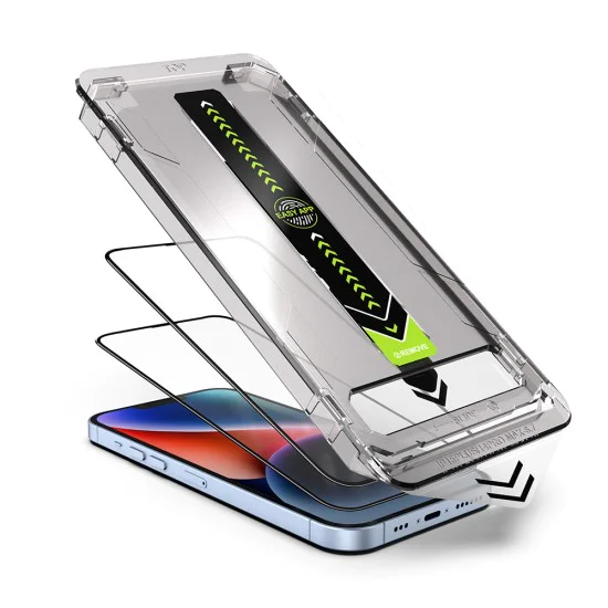 Протектор за iPhone 14 Pro Max - Techsuit - TitanGlass FullCover (2 броя) - Черен