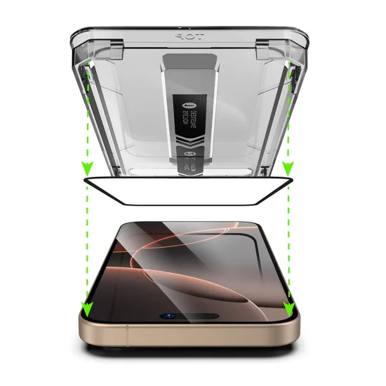 Протектор за iPhone 15 Pro Max - Techsuit - TitanGlass FullCover - Черен