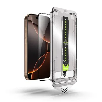 Протектор за iPhone 15 / iPhone 16 - Techsuit - TitanGlass FullCover - Черен