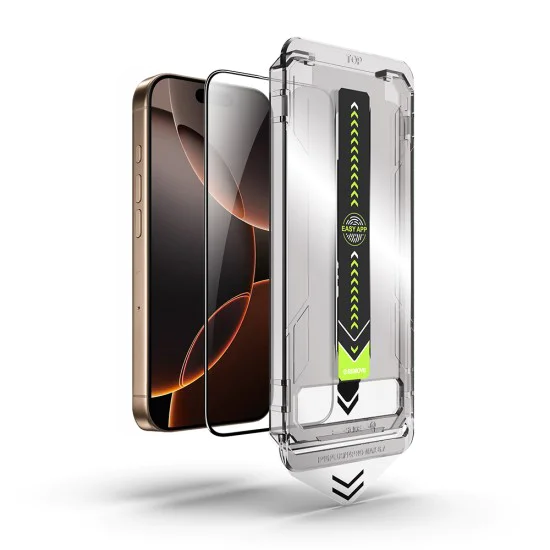 Протектор за iPhone 15 / iPhone 16 - Techsuit - TitanGlass FullCover - Черен