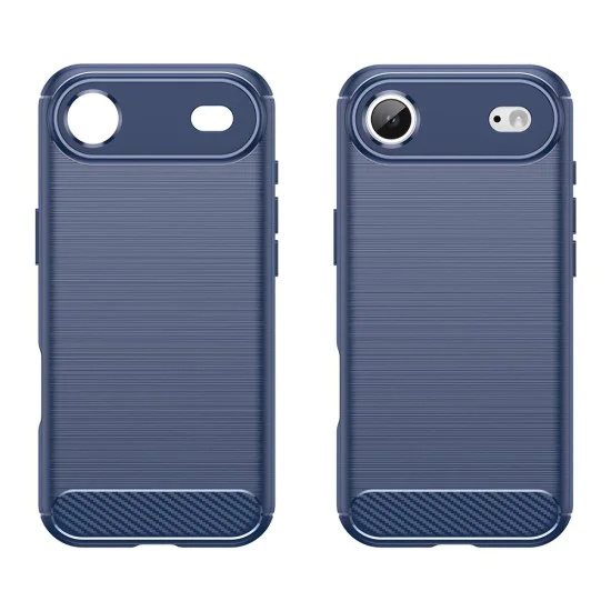 Калъф за iPhone 17 Air - Techsuit - Carbon Silicone - Син