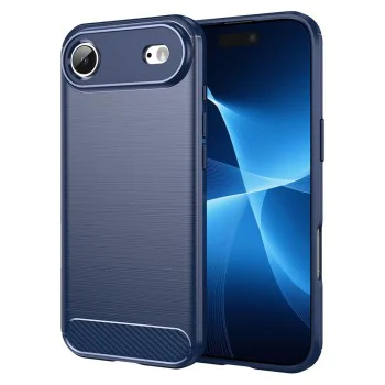 Калъф за iPhone 17 Air - Techsuit - Carbon Silicone - Син