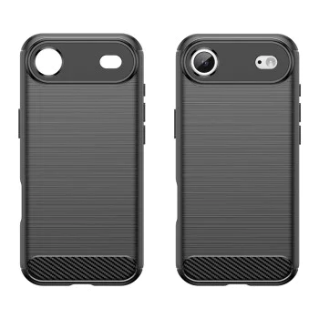 Калъф за iPhone 17 Air - Techsuit - Carbon Silicone - Черен