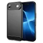 Калъф за iPhone 17 Air - Techsuit - Carbon Silicone - Черен