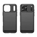 Калъф за iPhone 17 Pro Max - Techsuit - Carbon Silicone - Черен