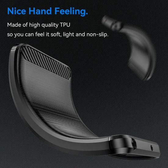 Калъф за iPhone 17 Pro Max - Techsuit - Carbon Silicone - Черен