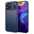 Калъф за iPhone 17 Pro - Techsuit - Carbon Silicone - Син