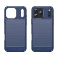 Калъф за iPhone 17 Pro - Techsuit - Carbon Silicone - Син