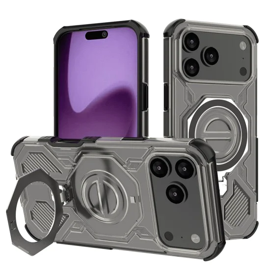 Калъф за iPhone 17 Pro Max - Carbon Shield PRO - Smoke Black