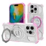 Калъф за iPhone 16 Pro - Carbon Shield PRO - Розов прозрачен