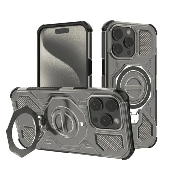 Калъф за iPhone 15 Pro - Carbon Shield PRO - Smoke Black
