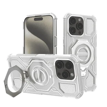 Калъф за iPhone 15 Pro Max - Carbon Shield PRO - Бял Прозрачен