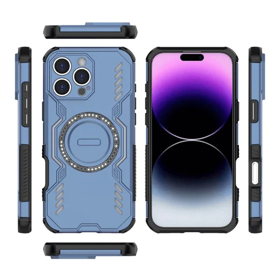 Калъф за iPhone 16 Pro Max - ArmorMag Case - Син
