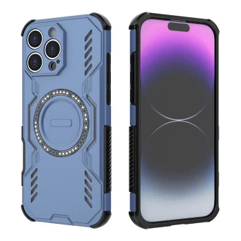 Калъф за iPhone 16 Pro - ArmorMag Case - Син