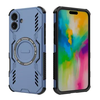 Калъф за iPhone 16 Plus - ArmorMag Case - Син