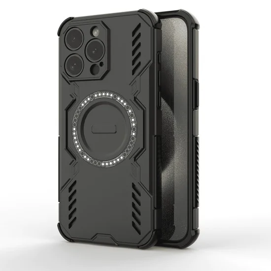 Калъф за iPhone 15 Pro - ArmorMag Case - черен