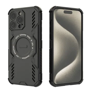 Калъф за iPhone 15 Pro - ArmorMag Case - черен
