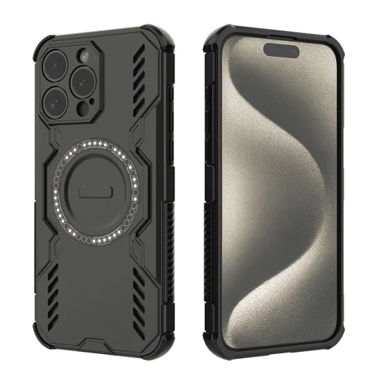 Калъф за iPhone 15 Pro - ArmorMag Case - черен