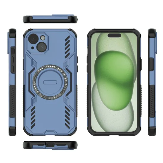 Калъф за iPhone 15 - ArmorMag Case - Син