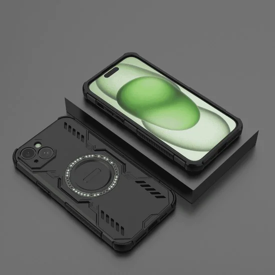 Калъф за iPhone 15 - ArmorMag Case - Черен