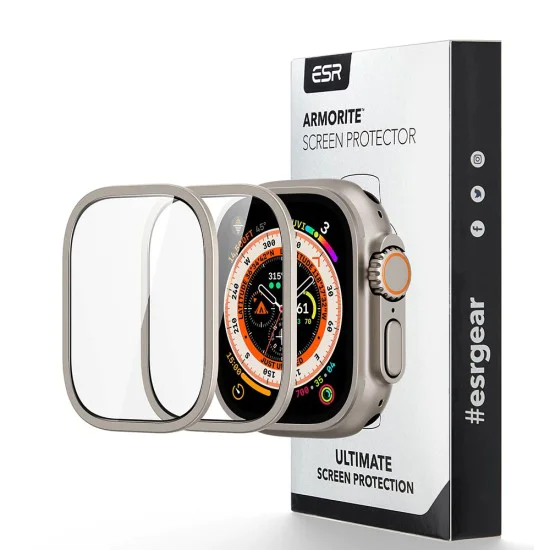 Протектор за Apple Watch Ultra / Ultra 2 / Ultra 3 - Armorite Screen Protector (2 броя) - Титан
