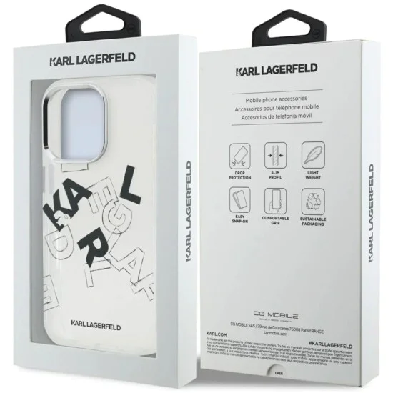 Калъф за iPhone 16 Pro - IML Sketched Graphic Logo (KLHCP16LHMLGFCH) - Прозрачен