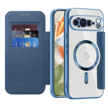 Калъф Камера за Google Pixel 10 Pro XL - SmartMag Book Case - Син