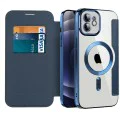 Калъф за iPhone 12 - SmartMag Book Case - Син