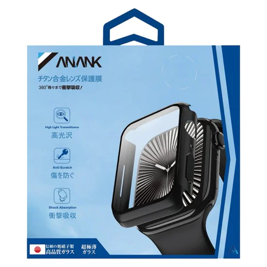 Протектор за Apple Watch 7 41mm - ANANK - Предпазител за екрана - Черен