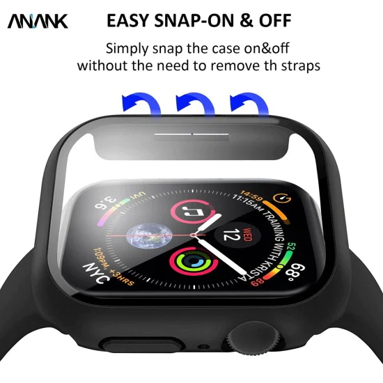 Протектор за Apple Watch 7 45mm - ANANK - Предпазител за екрана - Черен