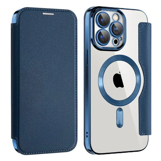 Калъф за iPhone 13 Pro Max - SmartMag Book Case - Син