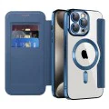 Калъф за iPhone 15 Pro Max - SmartMag Book Case - Син