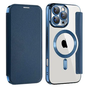 Калъф за iPhone 16 Pro - SmartMag Book Case - Син