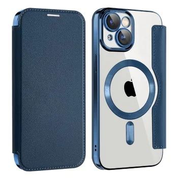 Калъф за iPhone 14 Plus - SmartMag Book Case - Син